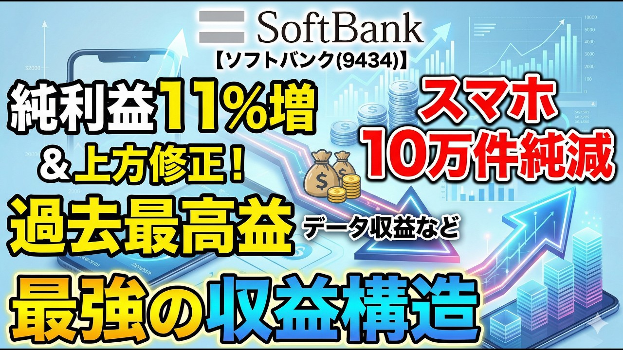 ソフトバンクの決算内容のポイントをまとめた画像